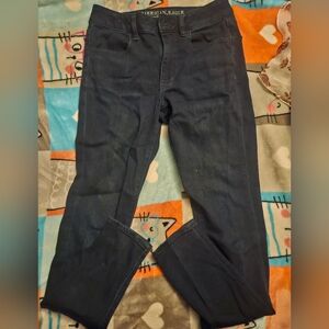 American Eagle Outfitters Womens Dark Wash Hi-Rise Jeggings size 6 Regular